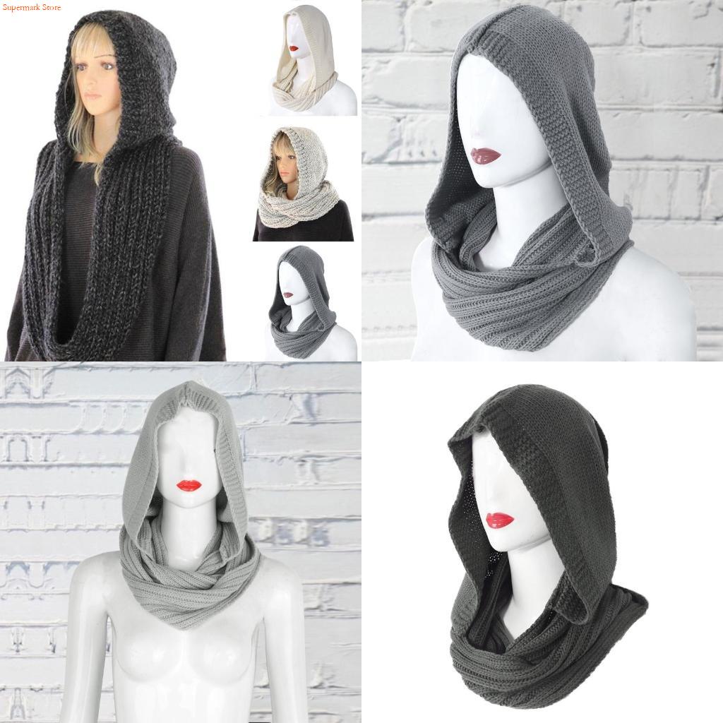 Infinity Scarf Knit - Q5WE Rajutan Kabel Tebal Wanita Musim