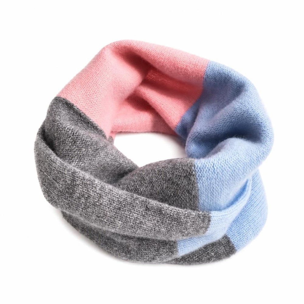 Infinity Scarf Knit - Syal Infinity Rajutan Warna-warni Lembut, Pemanas