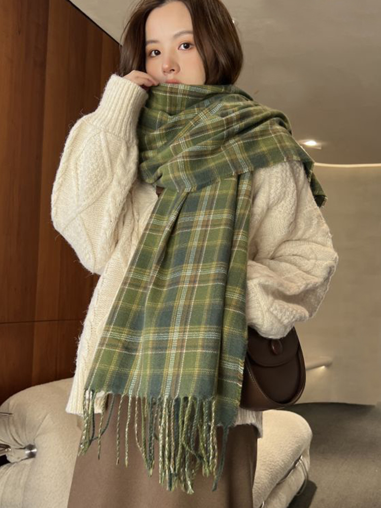 Woven Scarf Blanket - Syal Wanita Kasmir Imitasi Baru Syal