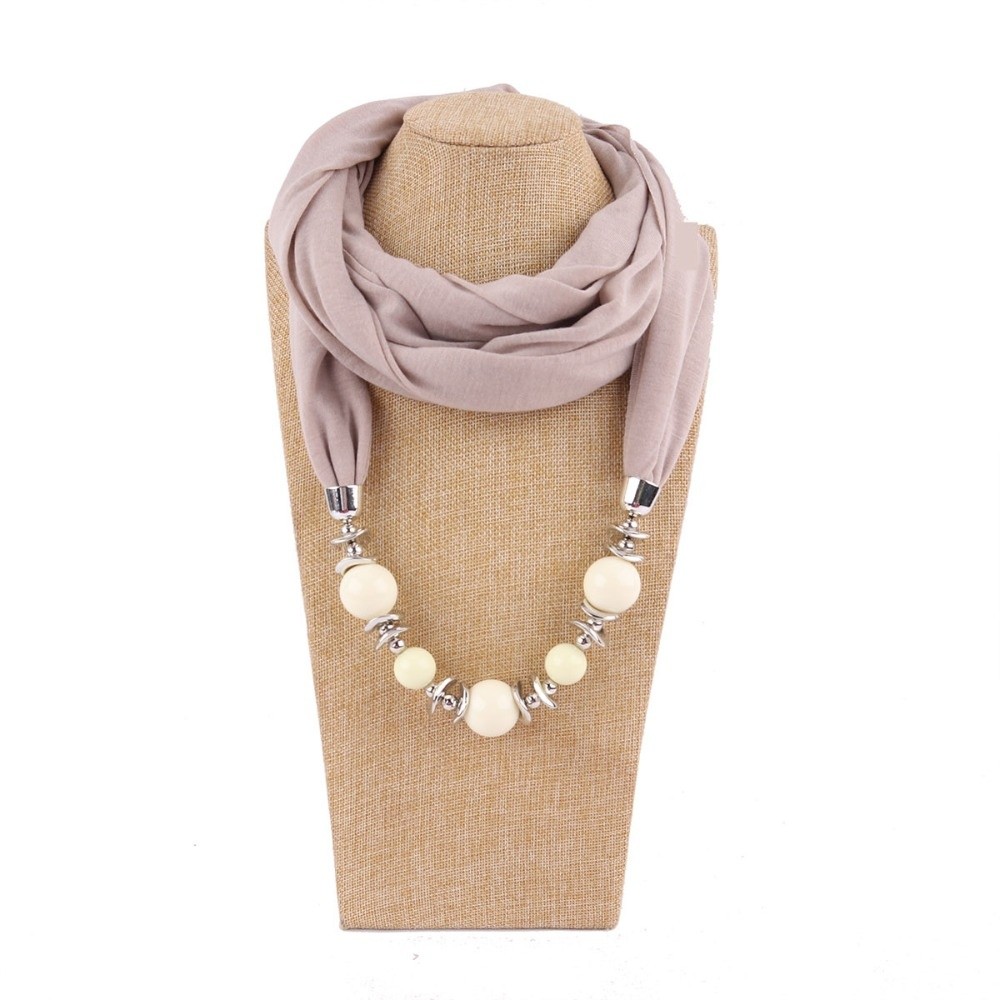 Syal Chiffon Baru Berhias Mani - Infinity Scarf Knit ulasan dan harga