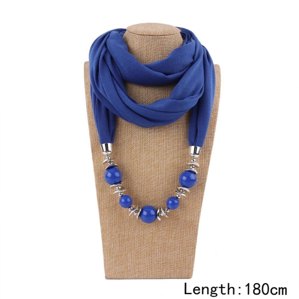 Syal Chiffon Baru Berhias Mani - Infinity Scarf Knit ulasan dan harga