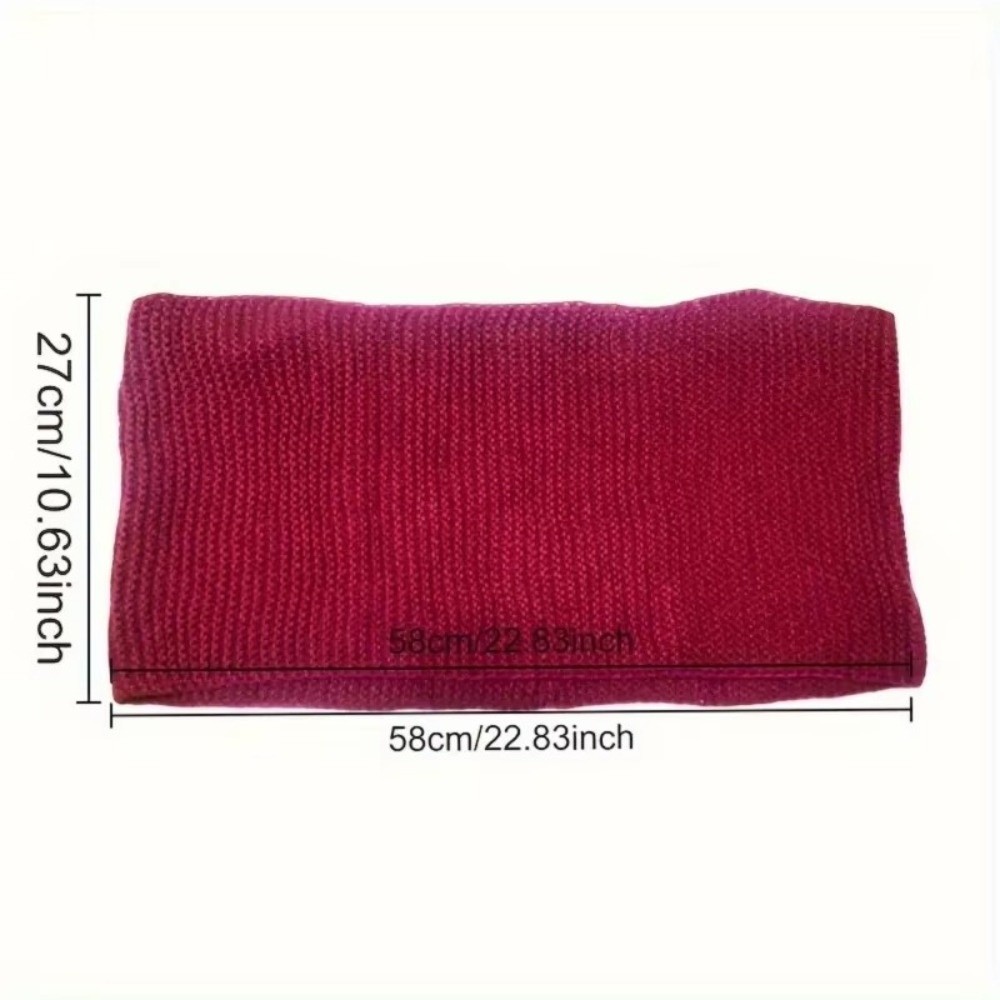 Syal dengan Warna Solid yang H - Infinity Scarf Knit ulasan dan harga