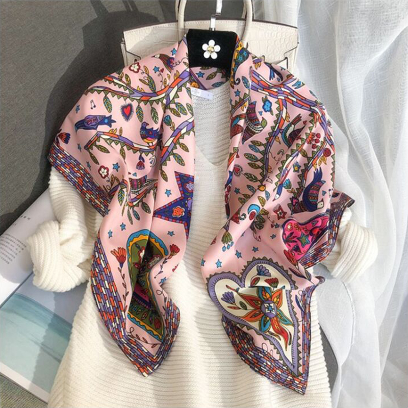 2024 90*90cm syal persegi katu - Ascot Neck Scarf ulasan dan harga