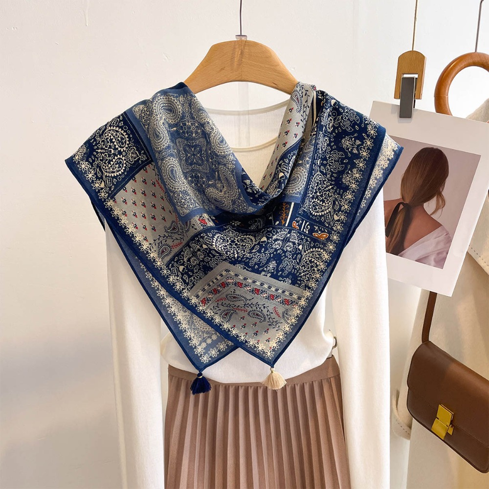 Syal Rumbai Wanita Bahan Katun - Bandana Cotton ulasan dan harga