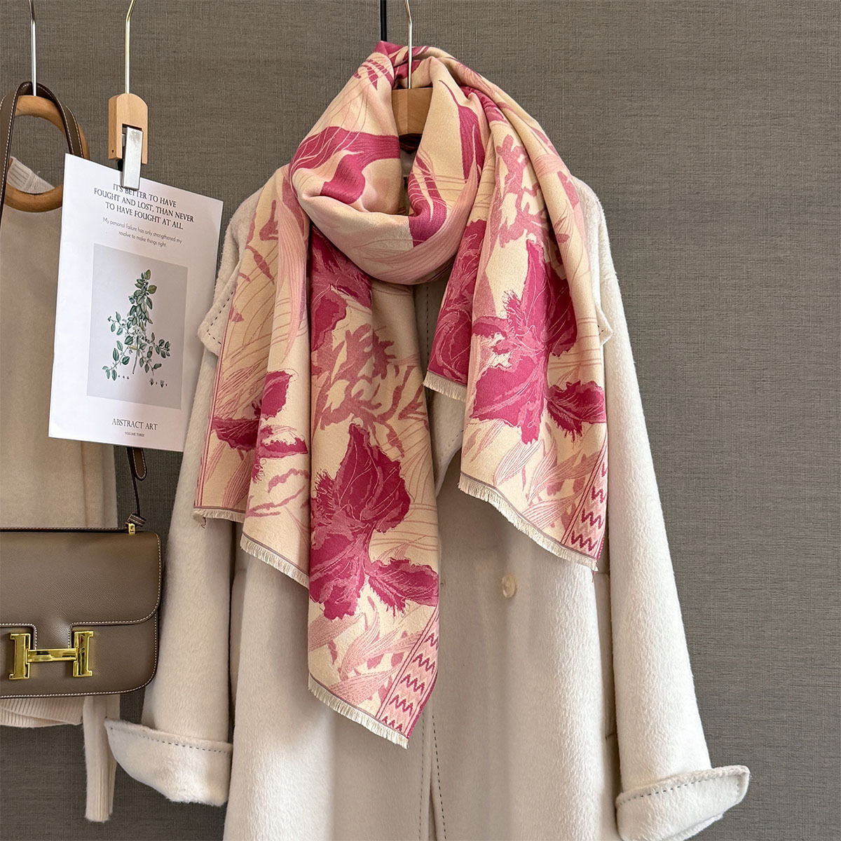 Syal Kasmir Musim Gugur untuk  - Woven Scarf Blanket ulasan dan harga