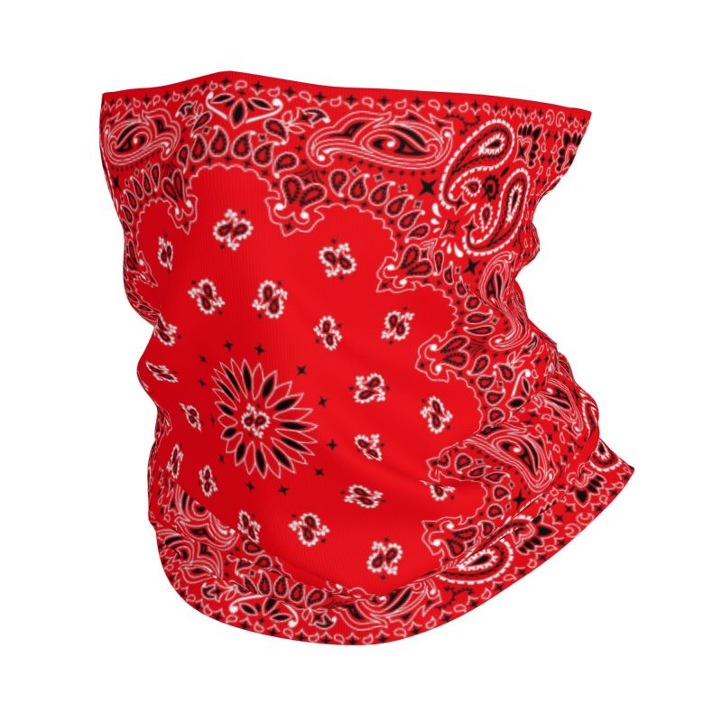 Bandana Motif Paisley Merah, P - Neck Warmer Tube ulasan dan harga