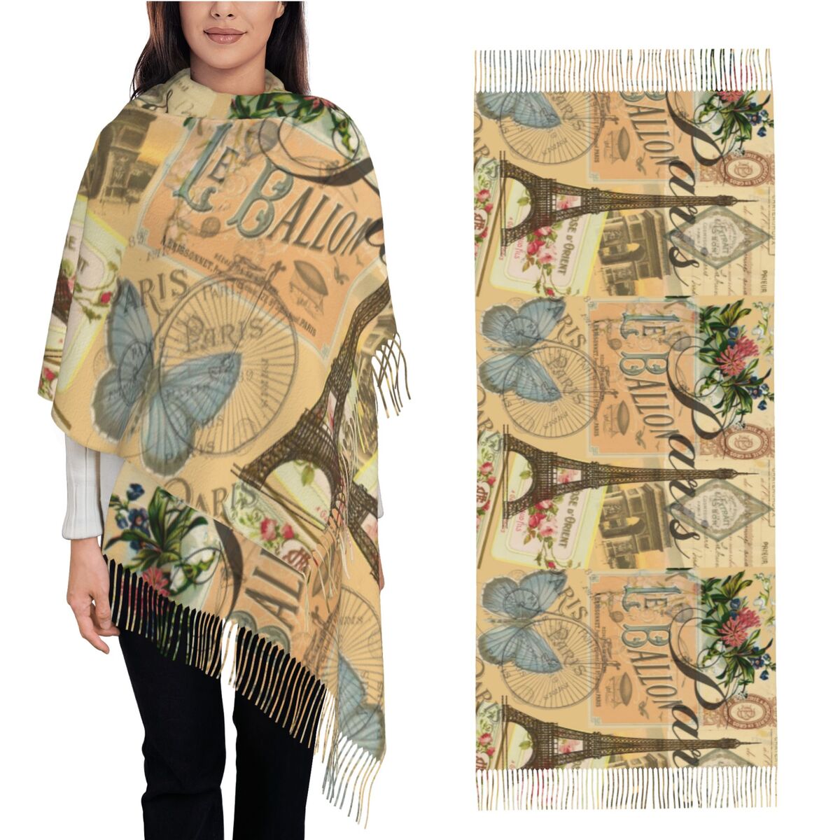 Selendang Wanita Musim Dingin  - Pashmina Wrap Large ulasan dan harga