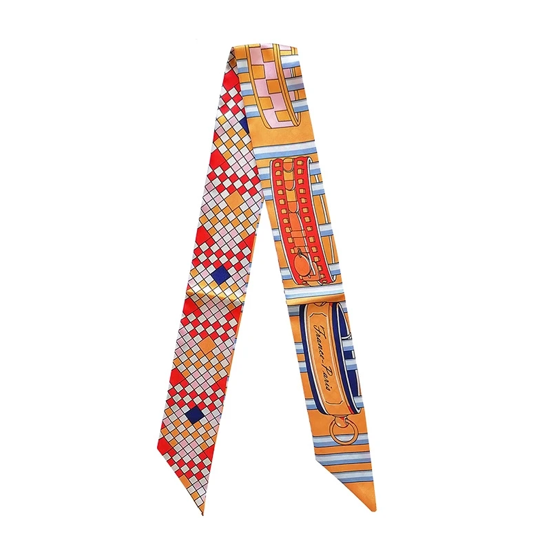 Selendang Sutra Twill Rantai B - Ascot Neck Scarf ulasan dan harga