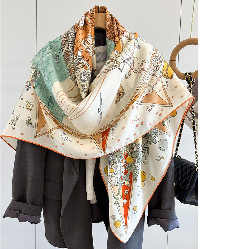 Syal selimut wol mewah wanita, - Woven Scarf Blanket ulasan dan harga